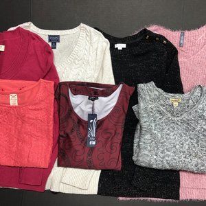 Lot of 7 Womens Sweaters Sz 1X